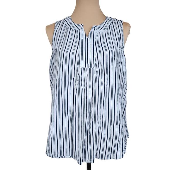 Croft & Barrow Striped Medium Tank Top Blouse - Picture 1 of 5